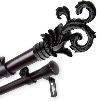 InStyleDesign Exult 1 inch Diameter Adjustable Double Curtain Rod