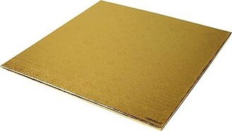 O'Creme Gold Wraparound Square Cake Pastry Drum Board 1/4 Inch Thick (18