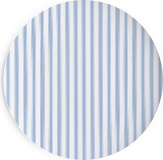 Salad Plates: Cedar Lake Cottage Ticking Stripe - Blue Salad Plate, Blue