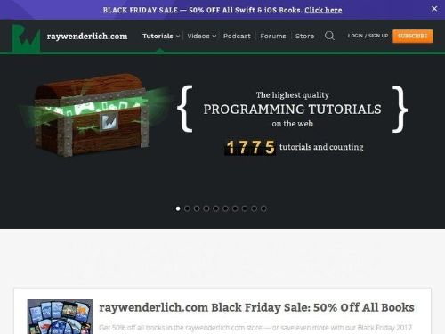 Raywenderlich.com Promo Codes & Coupons