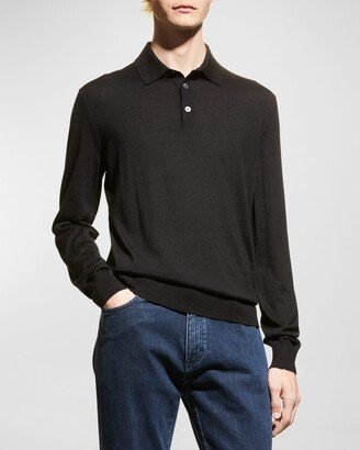 Men's Cashmere-Silk Polo Shirt-AC