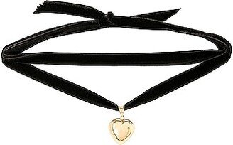 Xl Puff Love Necktie Necklace in Metallic Gold