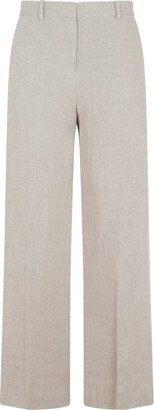 Mid-Waist Straight Trousers Pants