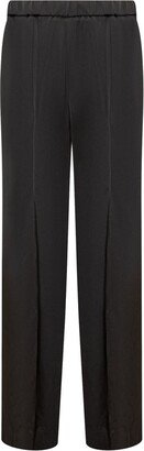 Elastic Waist Straight-Leg Trousers-AB