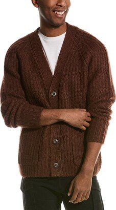 Alpaca & Wool-Blend V-Neck Cardigan-AA