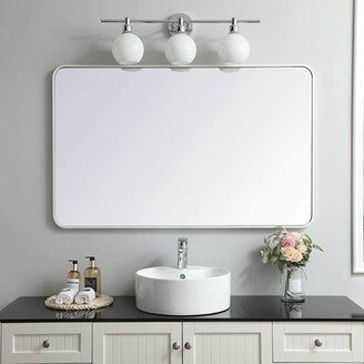 Snake River Décor 30x48 Soft Corner Metal Rectangular Mirror White