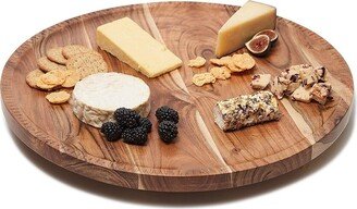 Two's Company Hand-Etched Rotating Lazy Susan Charcuterie Board-AA