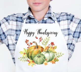 Thanksgiving Decoration, Personalized Apron For Kids & Adult, Custom Gifts, Fall Dinner Table Decor