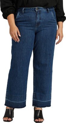 Plus Size Sophia Mid Rise Wide Leg Jeans