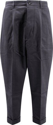 Paris Drop-Crotch Tapered Cropped Trousers-AB