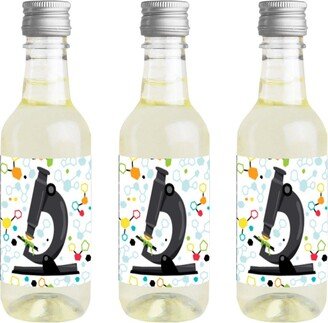 Big Dot Of Happiness Scientist Lab - Mini Wine Bottle Label Stickers Birthday Party Favor Gift 16 Ct