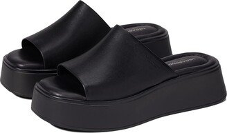 Courtney Flatform Slide Sandal (Black/Black) Women's Sandals