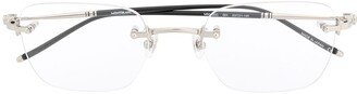 Squared Rimless Glasses