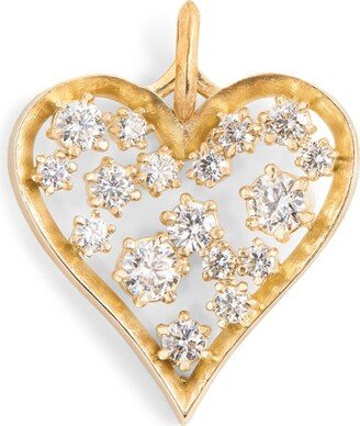 Yellow Gold And Diamond Margot Heart Charm