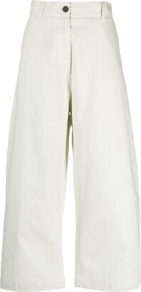 Cropped cotton trousers-AA