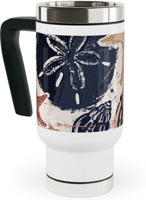 Travel Mugs: Seashells Travel Mug With Handle, 17Oz, Multicolor