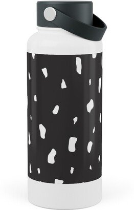 Photo Water Bottles: Chipped - Black And White Stainless Steel Wide Mouth Water Bottle, 30Oz, Wide Mouth, Black