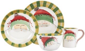 Old St. Nick Green Hat 4-Piece Place Setting