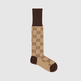 GG pattern cotton blend socks-AA