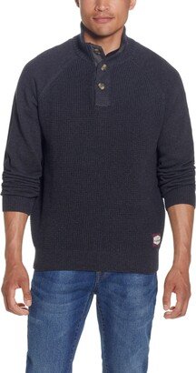 Men's Button Mock Neck Sweater