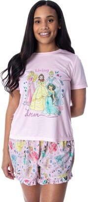 Diney Prince Women' Living The Dream Shirt and Short Pajama Set (LG)