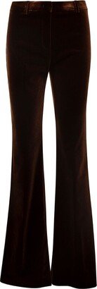 Velvet Mid-Rise Flared Pants