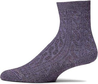 Everyday Cable Zero Cushion Merino Wool Crew (Ultra Violet/Purple Iris Marl) Women's No Show Socks Shoes