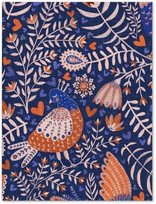 Journals: Swedish Folk Art Birds - Blue Journal, Blue