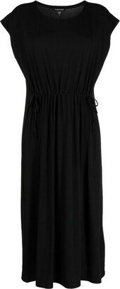 Boat-Neck Shift Midi Dress