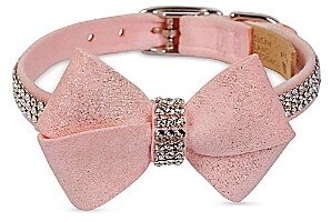 Susan Lanci Designs Glitzeratzi Nouveau Bow Dog Collar