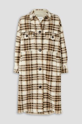 Fontizi checked wool-blend coat