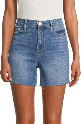 Le Tour Raw Edge Denim Shorts