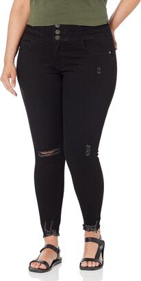 City Chic Women's Apparel City Chic Plus Size Jean CRST RIP Vibes in Black WASH