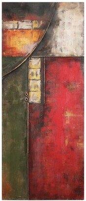 Tryst Mixed Media Iron Hand Painted Dimensional Wall Art, 48 x 20 x 1.8