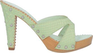 Mules & Clogs Light Green