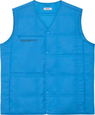 Flower-Warmth Quilted Gilet — cerulean blue XS