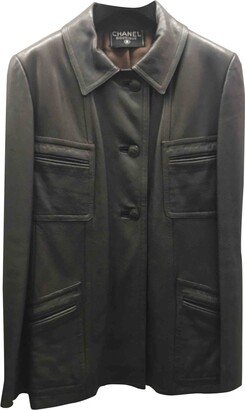 Leather cardi coat