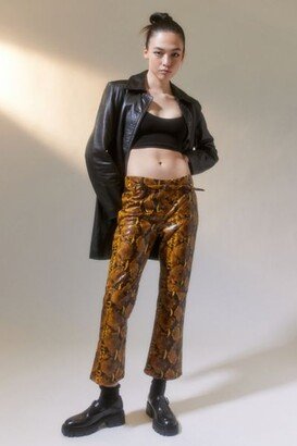 Leah Faux Leather Snake Print Pant