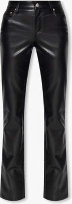 Vegan Leather Trousers - Black