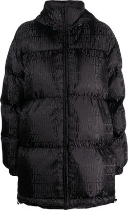 Logo-Print Quilted Padded Coat