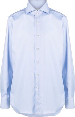 Cutaway-Collar Cotton Shirt