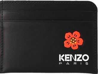 Logo Leather Card Holder-AB