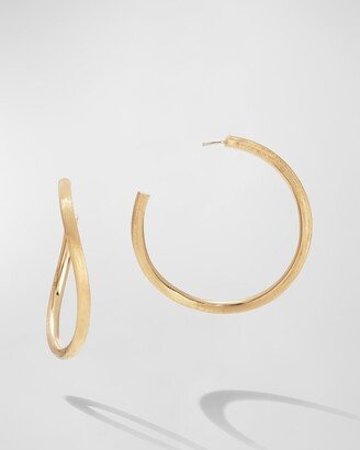 Jaipur Link Yellow Gold Medium Hoop Earrings