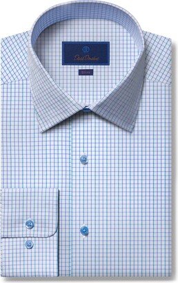 Slim Fit Dobby Check Barrel Cuff Dress Shirt