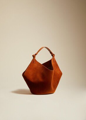 The Mini Lotus Bag in Caramel Suede