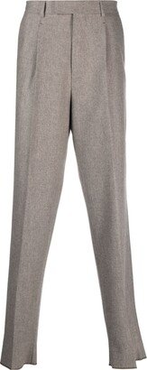 Pressed-Crease Tailored-Cut Trousers