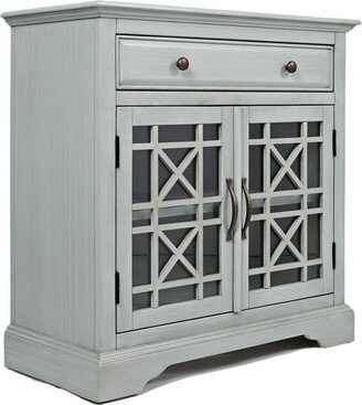 32 Craftsmen Series Spacious Wooden Accent Cabinet Light Gray