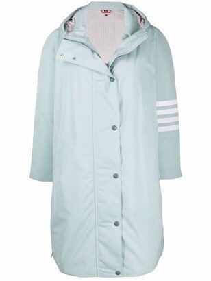 4-Bar stripe hooded down parka