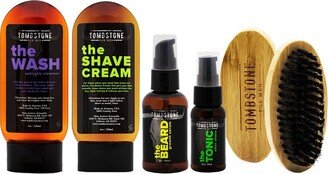 Tombstone For Men The Man Of Honor Beard Care Kit - The Wash, The Shave Cream, The Beard, The Tonic, & The Beard Brush-AA