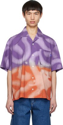 Purple & Orange Dip-Dyed Shirt